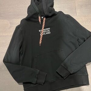 Burberry Black Hoodie with Red Accents